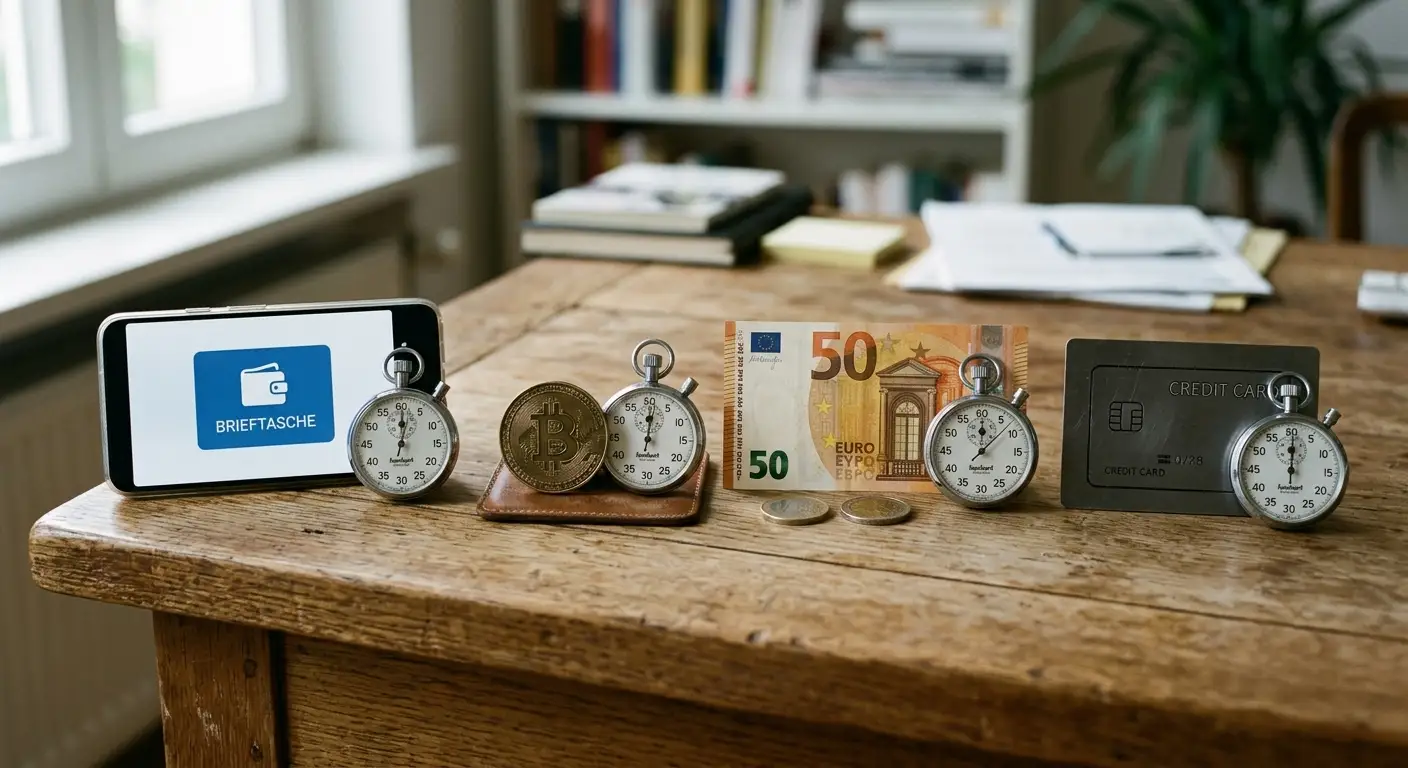 Auszahlungsmethoden im Vergleich: E-Wallet, Krypto, Bank und Kreditkarte mit Zeitfenstern