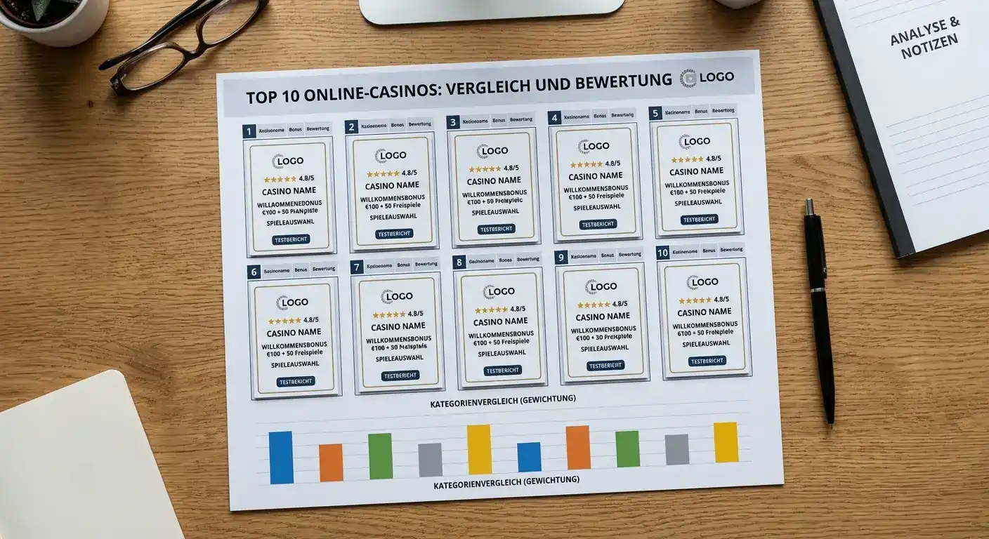 Top 10 Online-Casinos mit Kreditkarte – Vergleichstabelle mit Lizenzstatus, Bonus, Auszahlung