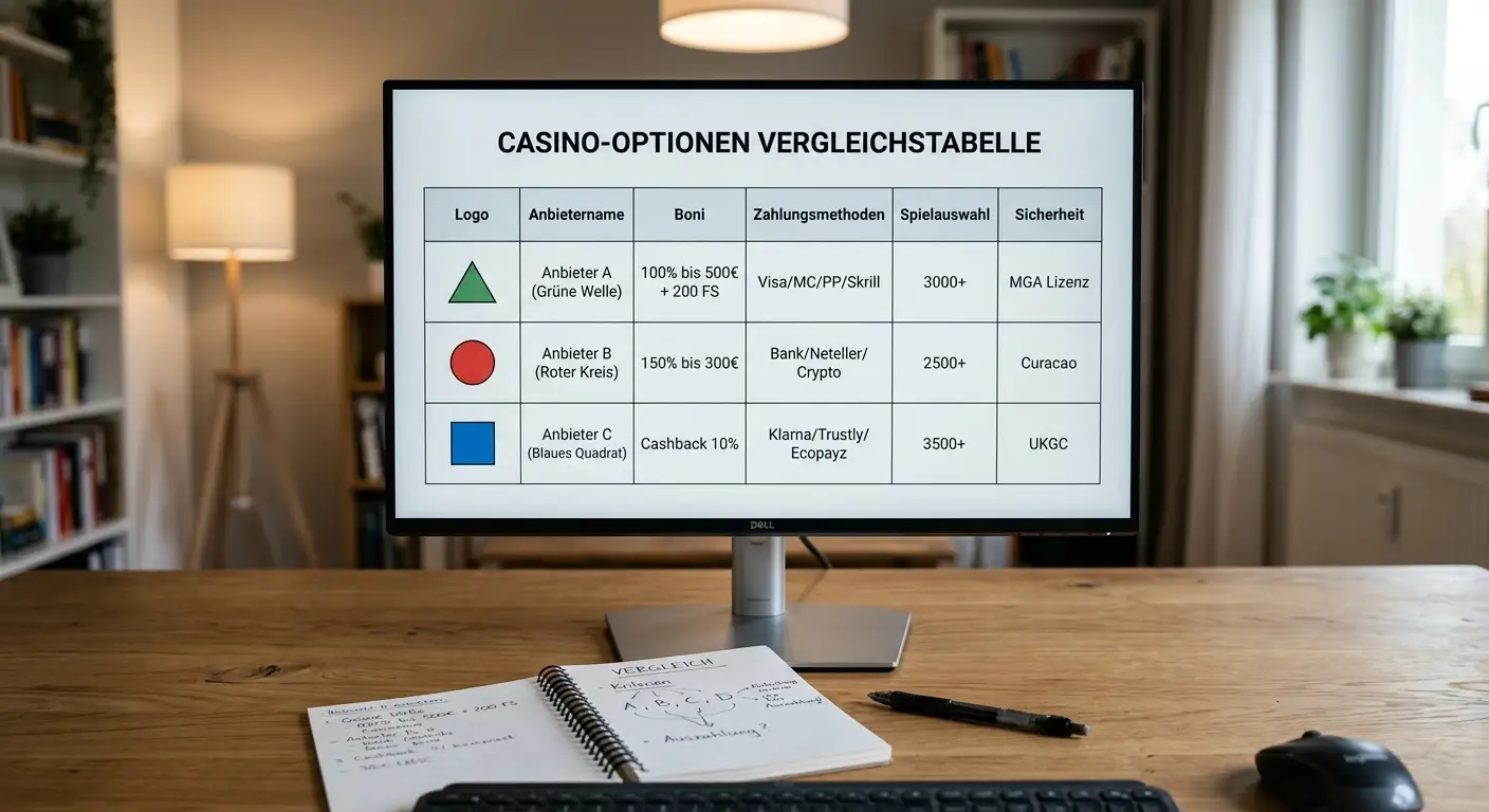 Vergleichstabelle der besten Online-Casinos mit Visa