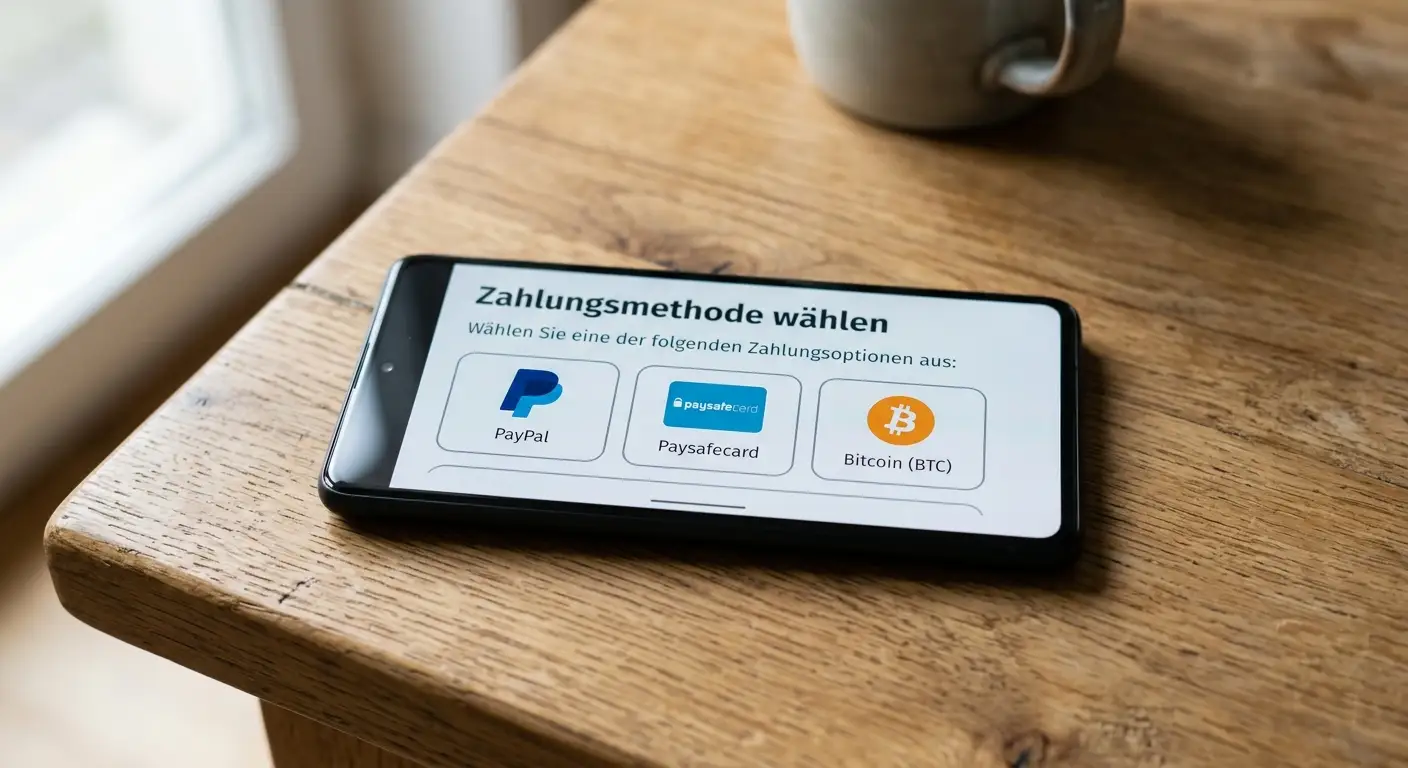 Zahlungsmethoden Casino – PayPal, Paysafecard, Krypto Logos