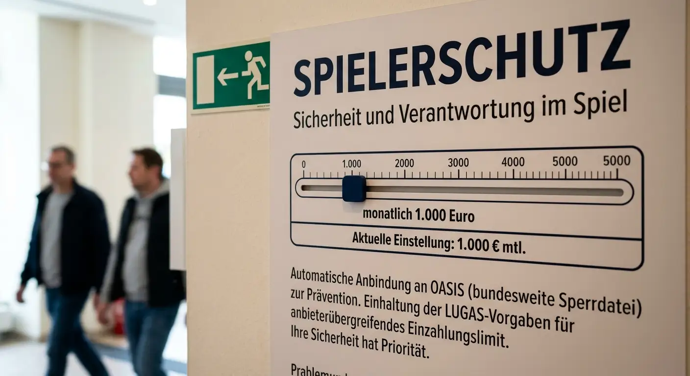 Spielerschutz Online-Casino Deutschland – OASIS, LUGAS, Einsatzlimits