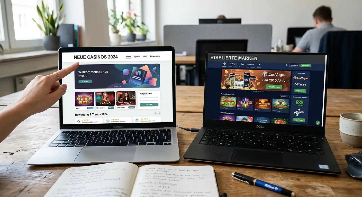 Newcomer-Bild: Neue Online-Casinos mit ecoPayz im Jahr 2026 – NV Casino und HitnSpin im Vergleich mit älteren Marken