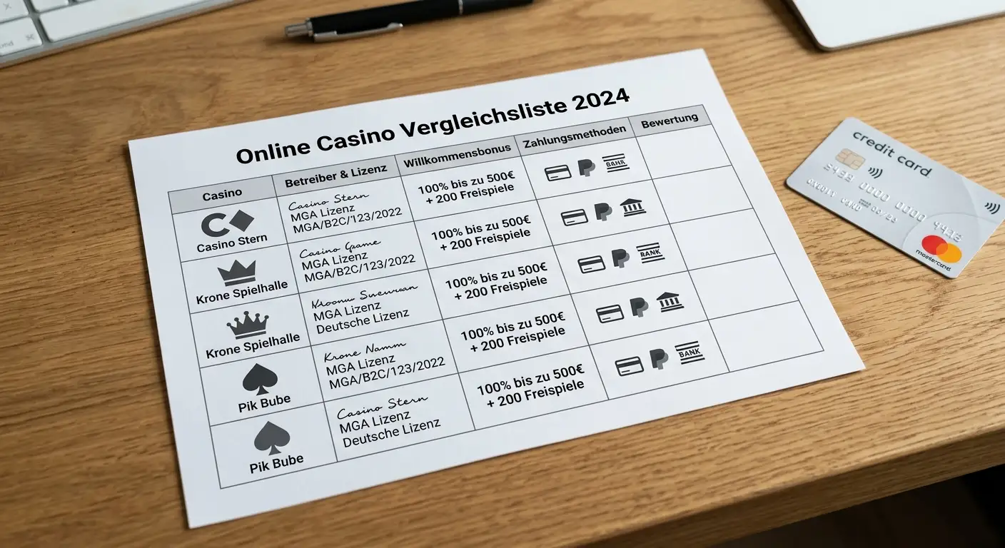 Top-10-Tabelle der besten Mastercard-Casinos im Vergleich