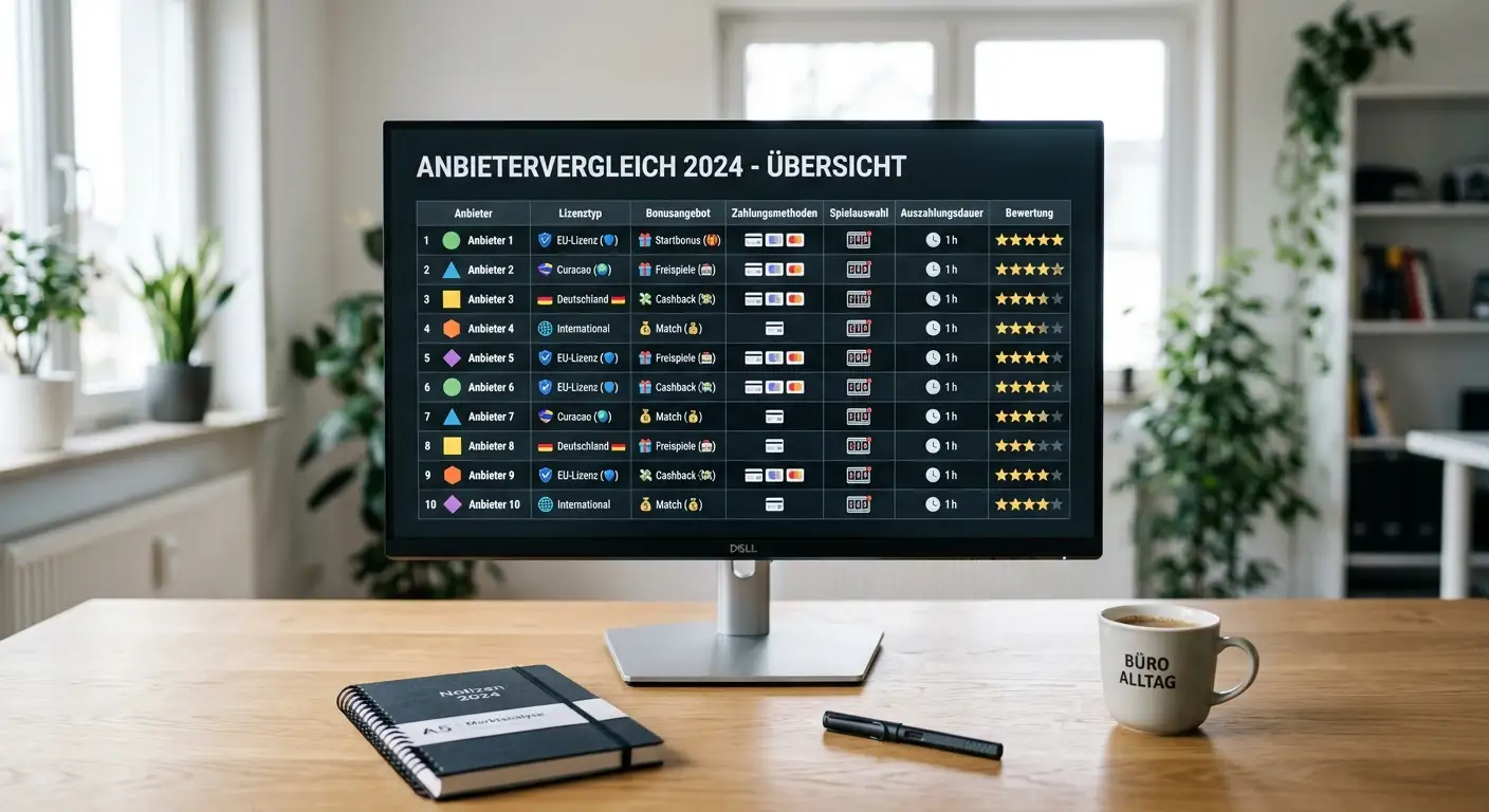 Vergleichstabelle der besten Online-Casinos ohne Limit mit Lizenz, Bonus und Auszahlungsdauer