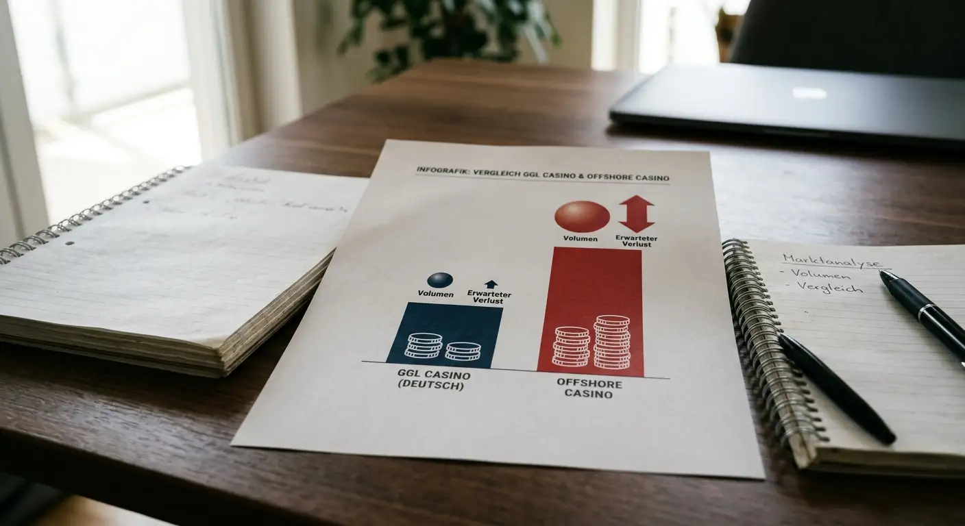 Bonus-Rechnung: Diagramm zeigt erwarteten Verlust bei GGL- versus Offshore-Casino