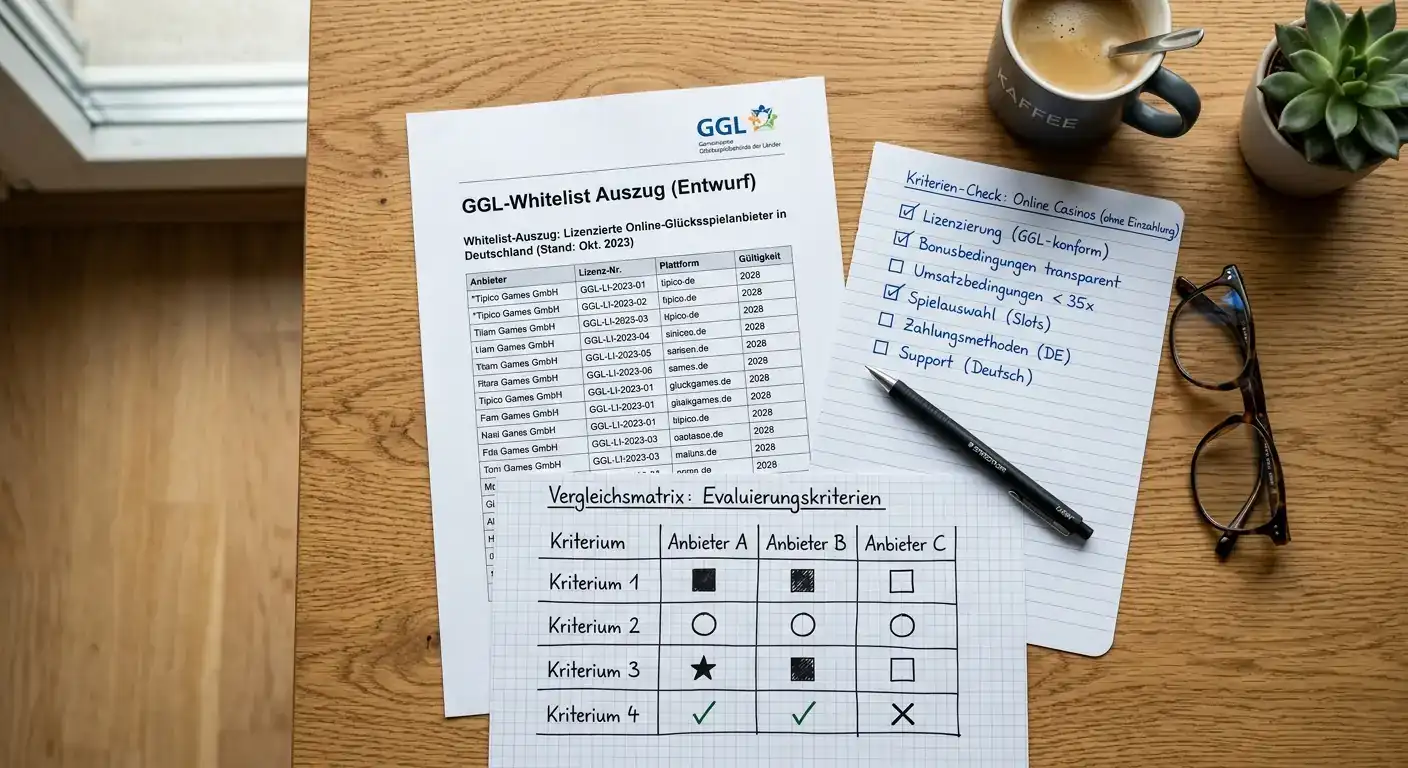 Methodik und Auswahlkriterien für den Freispiel-Vergleich