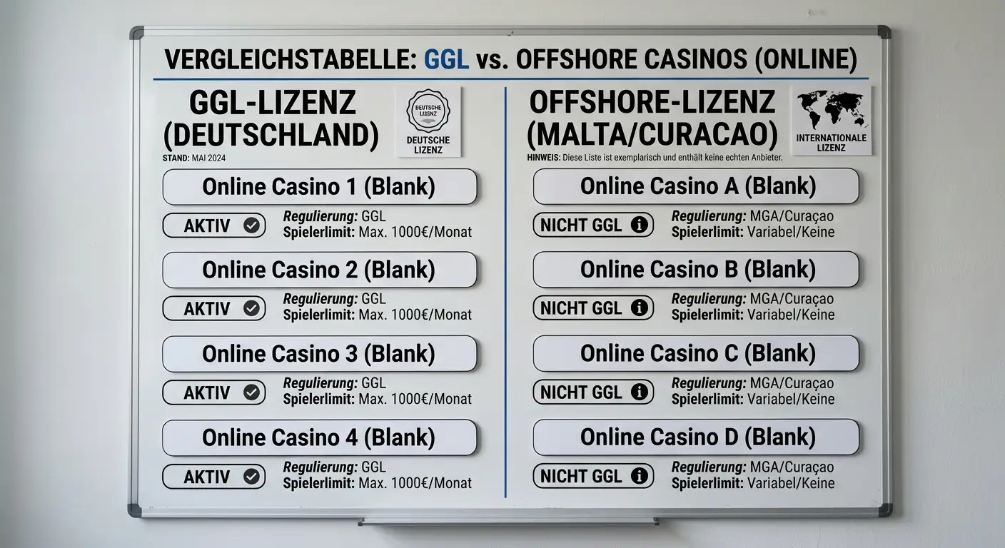 Top-Anbieter No-Deposit-Bonus – Direktvergleich GGL und Offshore