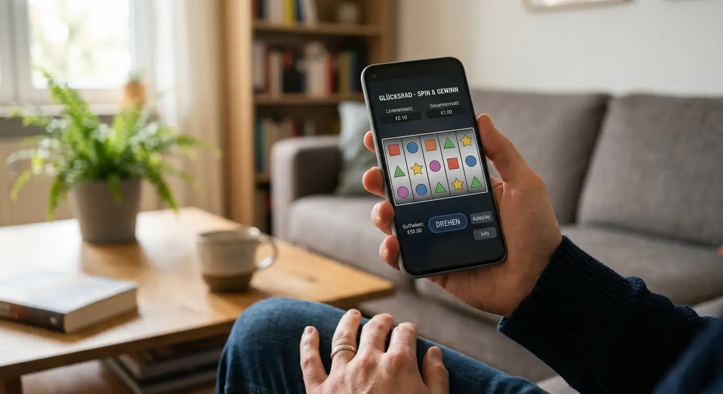 Mobile Casino – Smartphone mit Spielautomat und Bonus-Aktion