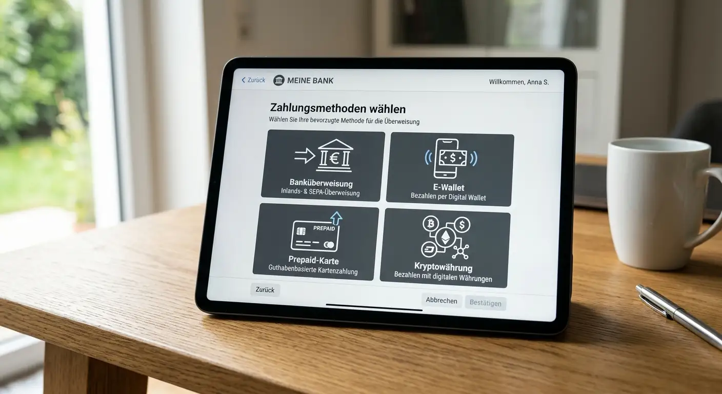 Zahlungsmethoden Trustly, Paysafecard, PayPal und Bitcoin