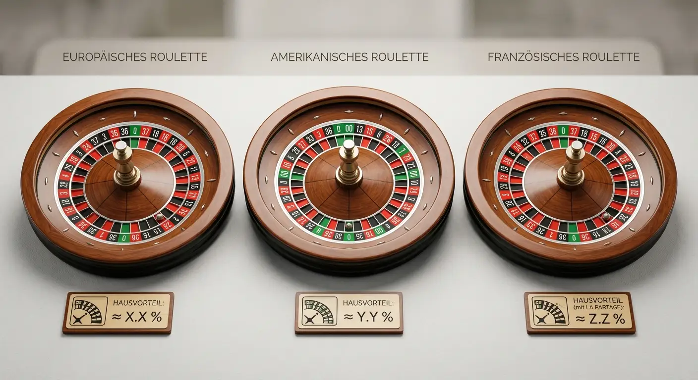 Übersicht der Roulette-Varianten European, French und American